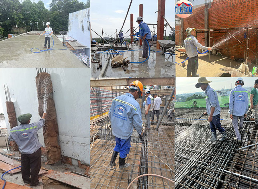 Công tác bảo dưỡng tường, cột, sàn