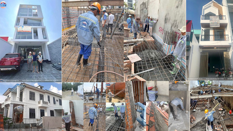 Các công đoạn xây dựng phần thô từ móng đến hoàn thiện