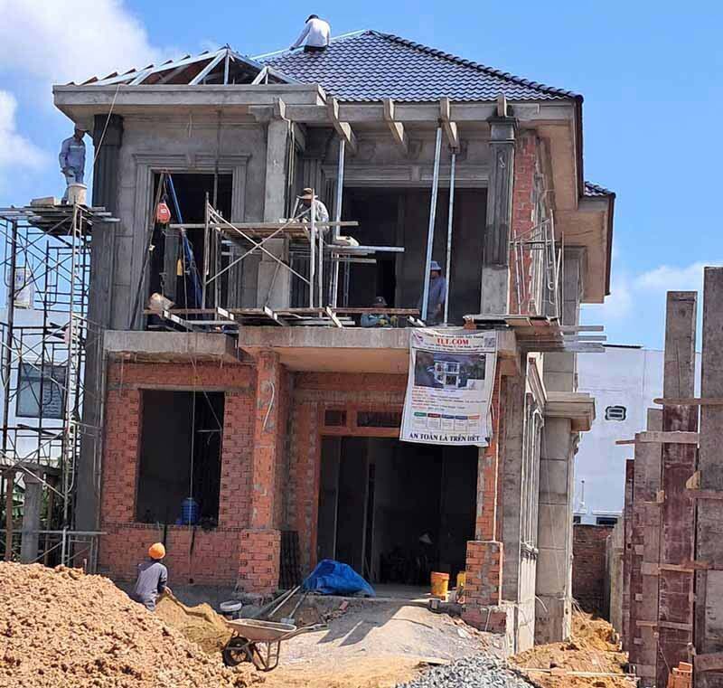 Thi công xây nhà phần thô tại Bình Dương