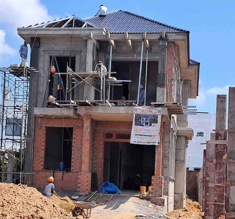 Thi công xây nhà phần thô tại Bình Dương