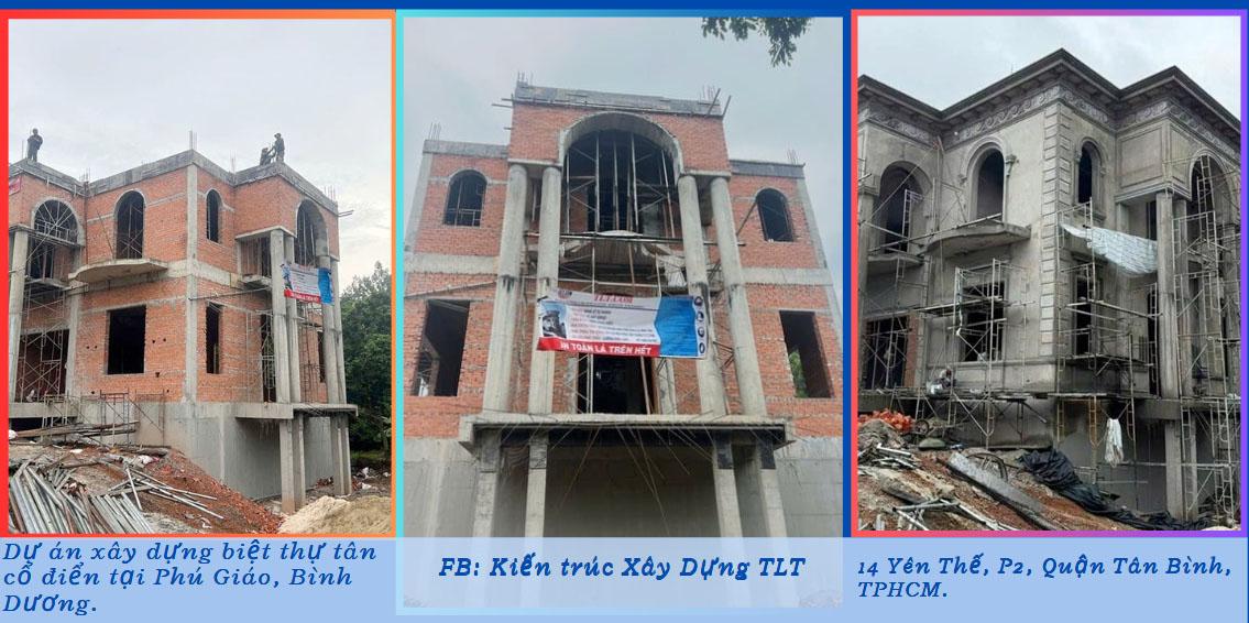 Công trình thi công xây dựng biệt thự tân cổ điển tại Phú Giáo Bình Dương