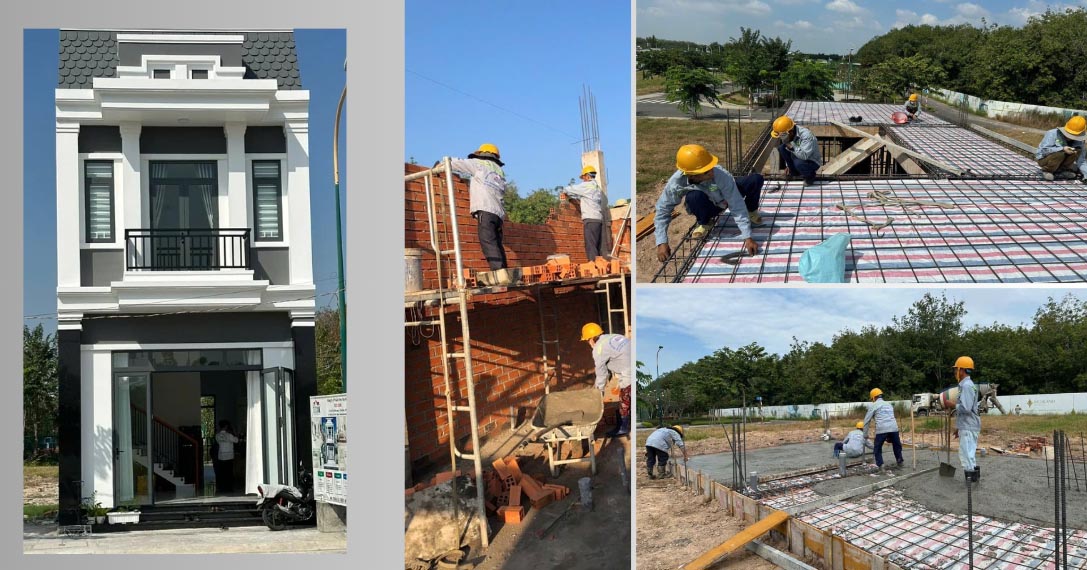 Xây nhà 2 tầng tân cổ điển tại Bình Dương