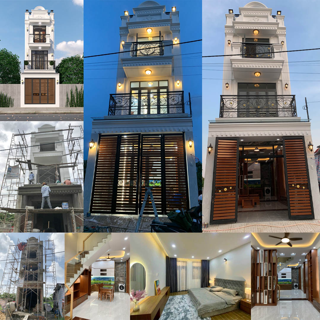 Thiết kế thi công trọn gói nhà phố tân cổ điển tại Tân Bình 