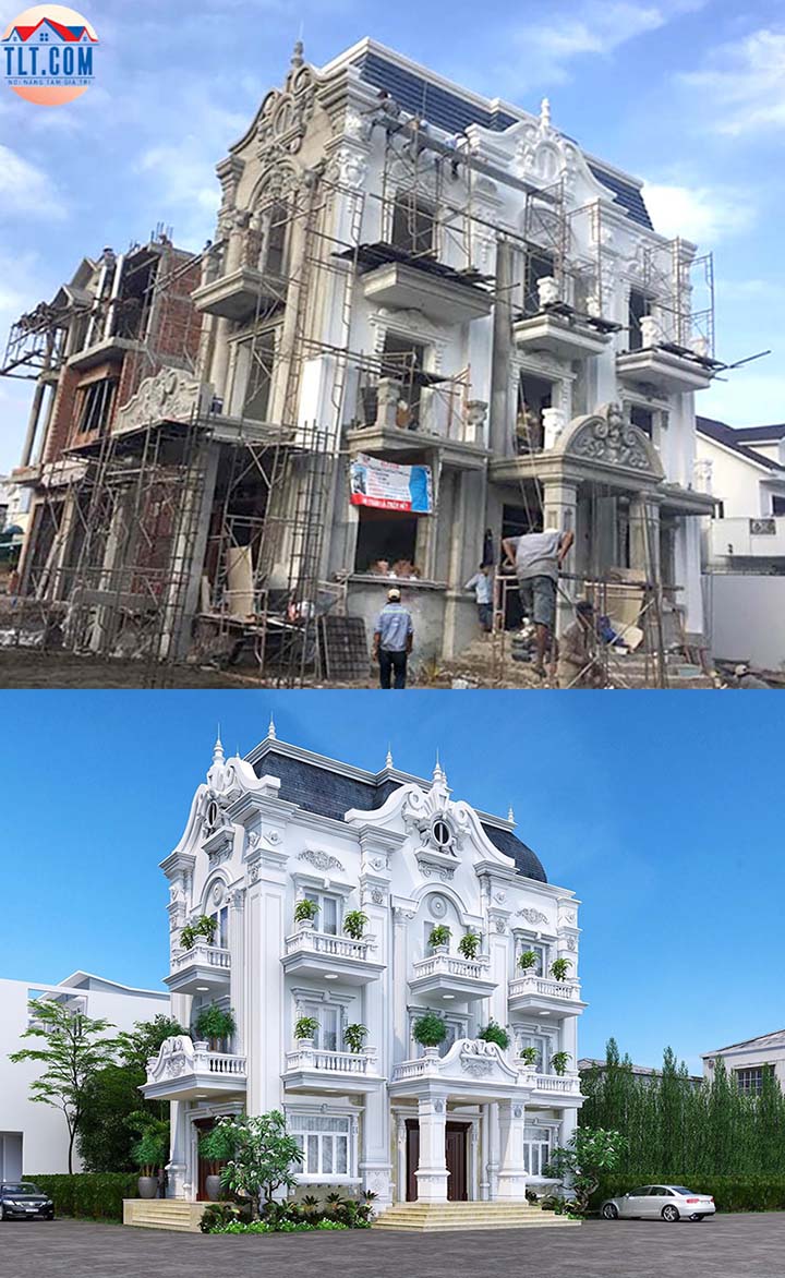 Thi công xây biệt thự trọn gói tại Bình Tân nhà chú Thành