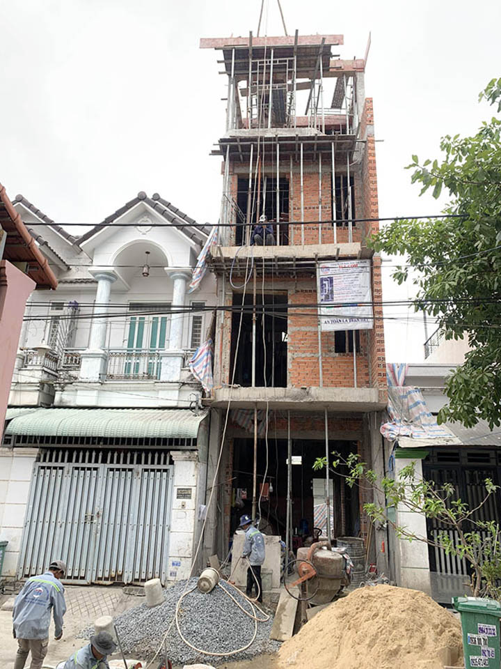 Thi công xây nhà phố tại Tân Phú 