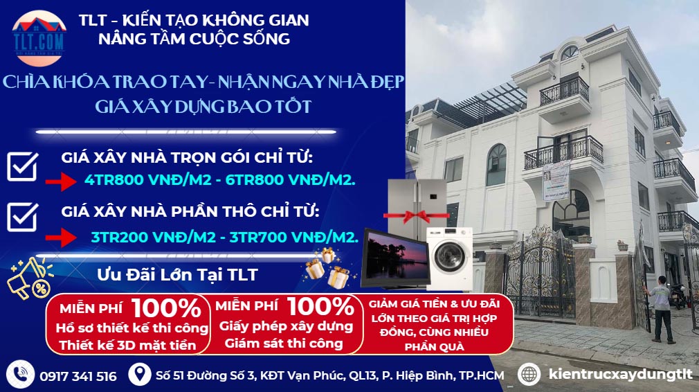 Dịch vụ xây nhà trọn gói 2025 tại TPHCM & các tỉnh thành mới nhất