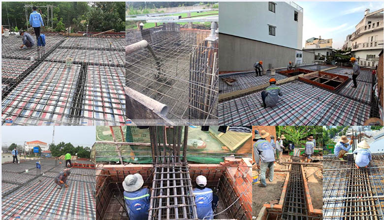 Thi công sắt sàn và móng nhà 