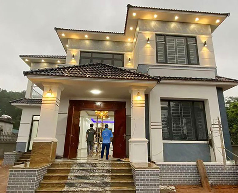 Dự án xây biệt thự 2 tầng mái Nhật trọn gói tại Tiền Giang