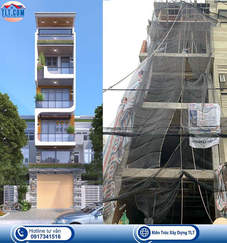 Dự án xây nhà phố 6 tầng hiện đại tại Bình Tân TPHCM 