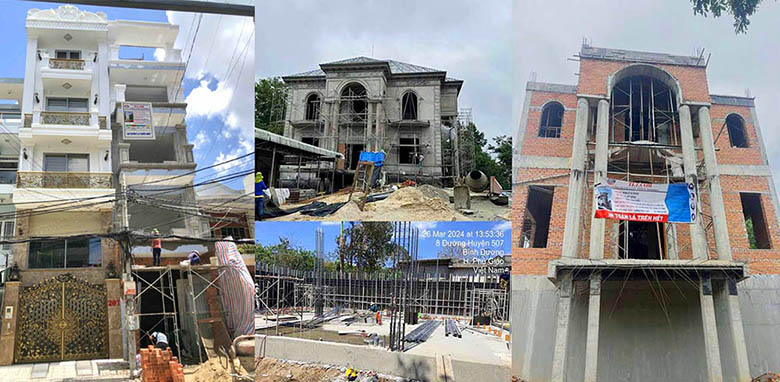 Công trình biệt thự và nhà phố tại Bình Dương