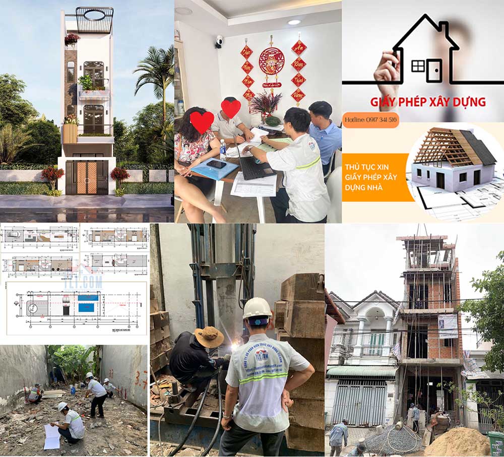 Tư vấn thiết kế, báo giá xây dựng, định vị tim mốc, ép cọc và thi công