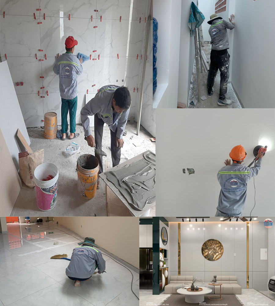 Thi công các công đoạn hoàn thiện