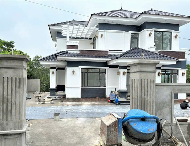 Thi công xây dựng biệt thự 2 tầng tại Bình Phước