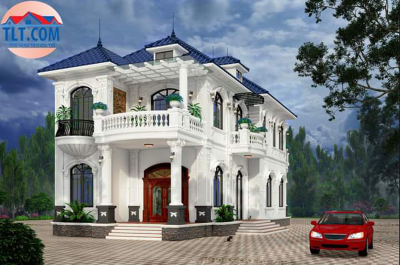 Bản vẽ thiết kế mặt tiền ngôi nhà