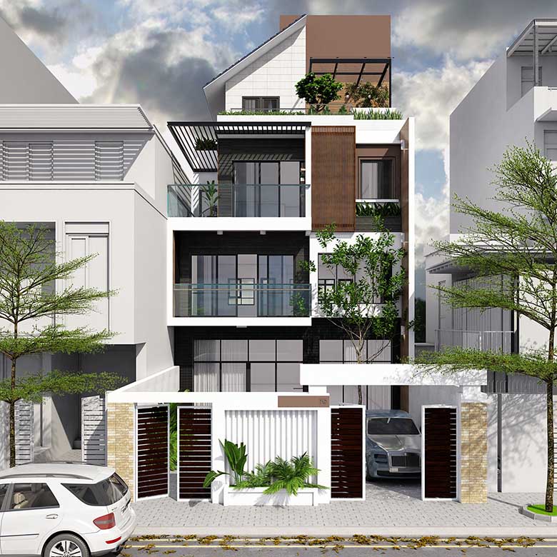 Thiết kế mẫu nhà phố tại Bình Chuẩn Thuận An