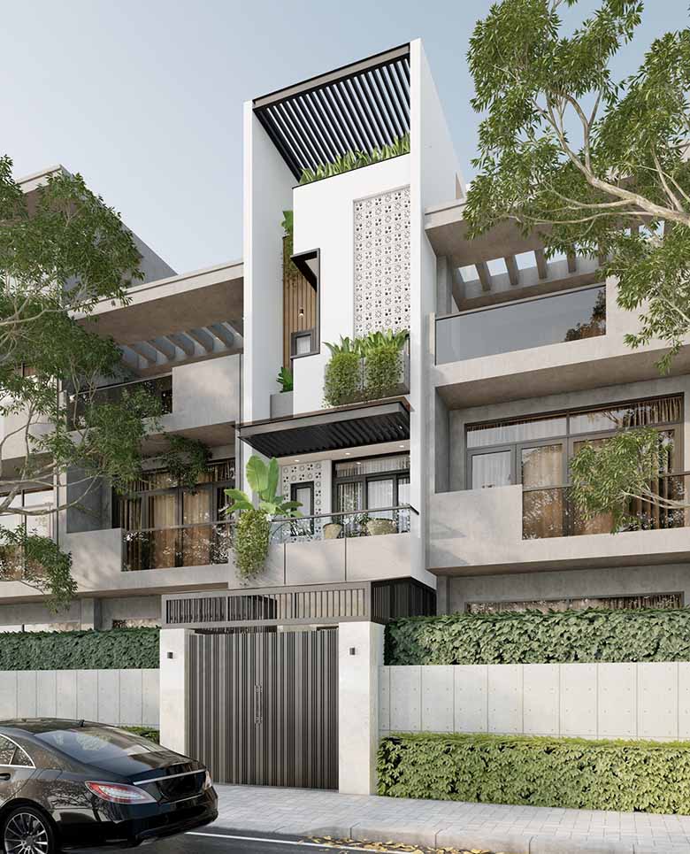 Thiết kế thi công xây dựng trọn gói căn nhà 4 tầng tại Bình Hòa Thuận An