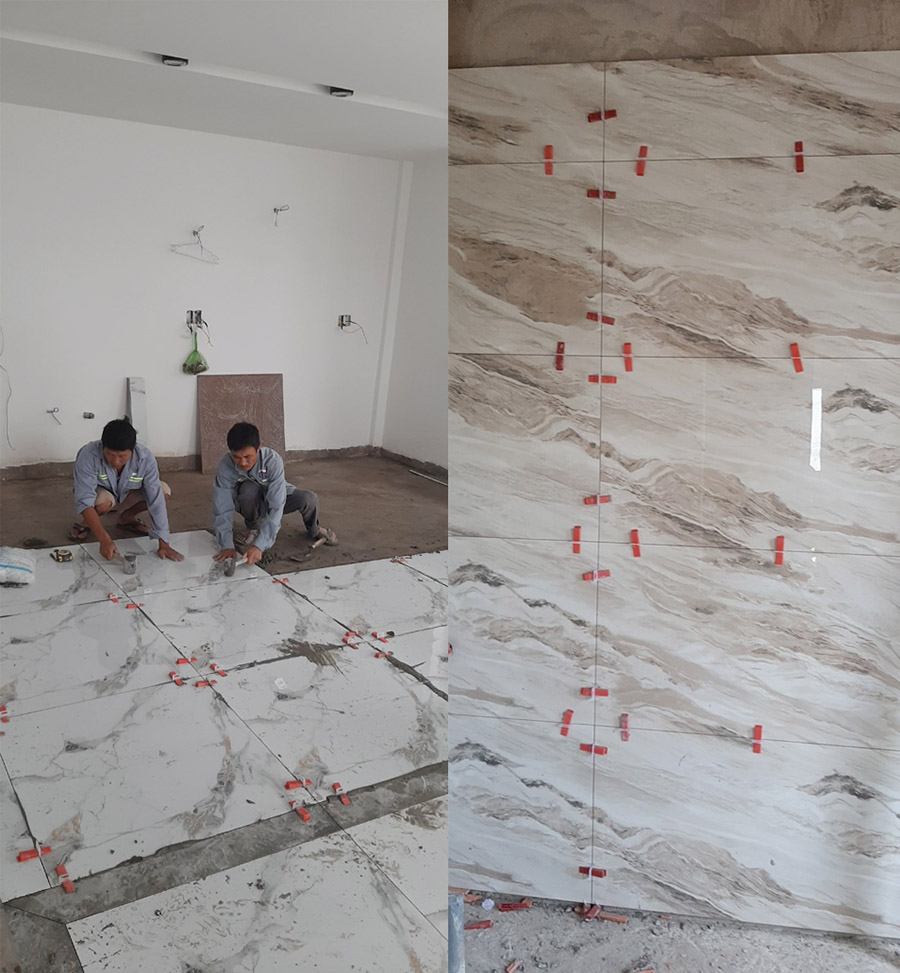 Công tác hoàn thiện phần ốp lát đá 