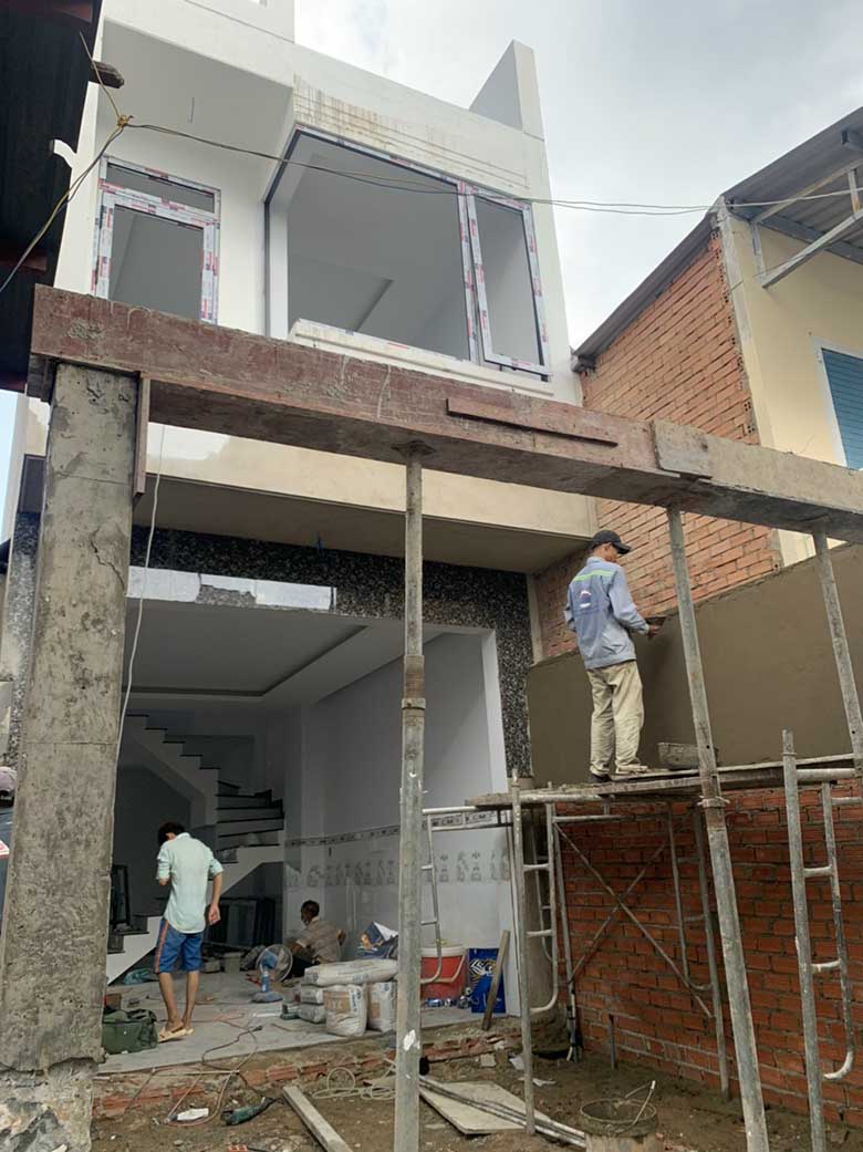 Thi công xây dựng nhà 1 trệt 1 lầu tại Tiền Giang