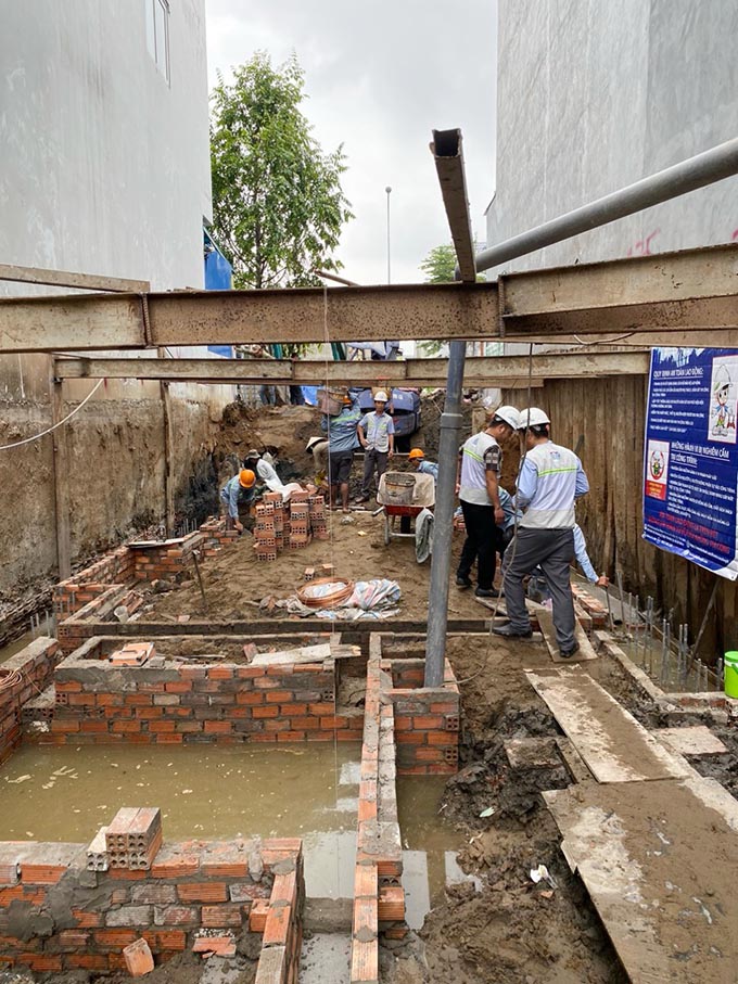 Thi công nhà tầng hầm Quận 2