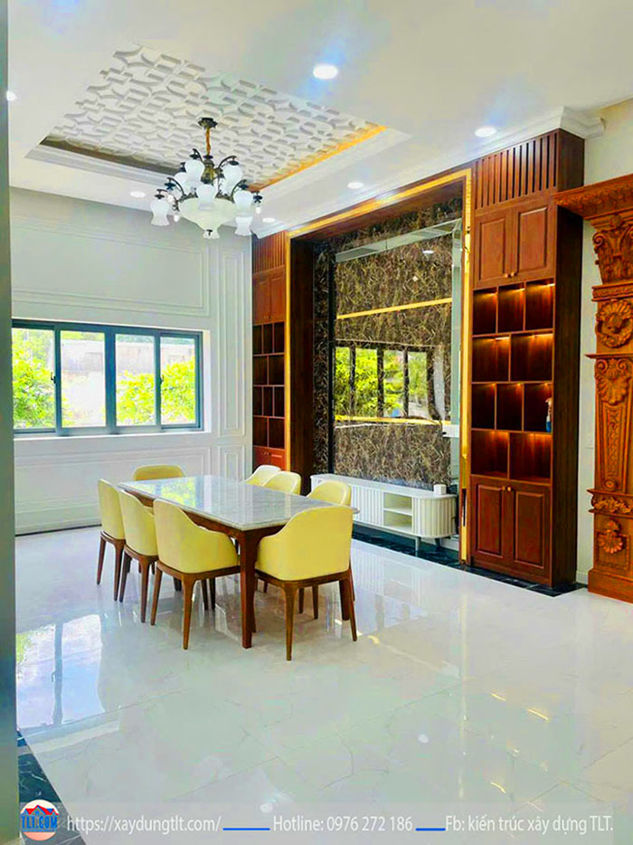 Khu vực phòng ăn sau khi hoàn thiện trọn gói nội thất 