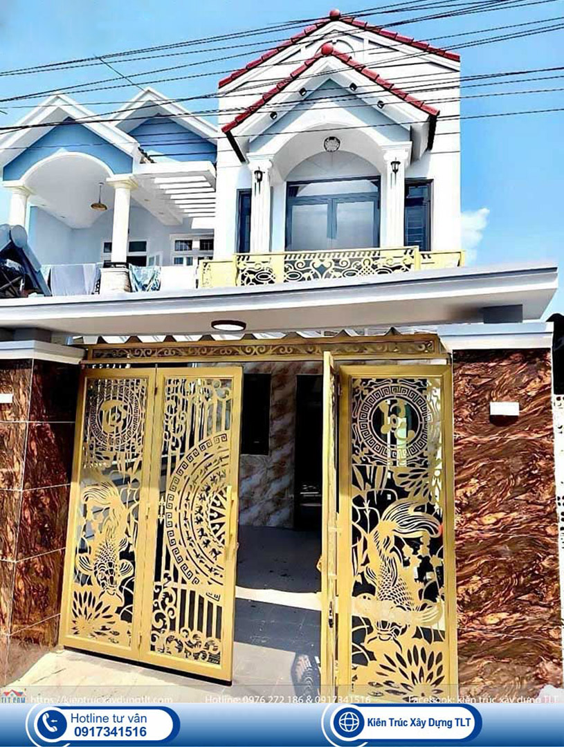 Xây dựng nhà 1 trệt 1 lầu mái Thái tại Tân Phước, Vũng Tàu
