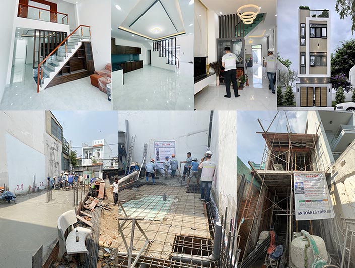 Một số hình ảnh thi công hoàn thiện căn nhà phố 3 tầng tại Cái Khê, Ninh Kiều