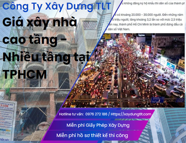 Dự toán chi phí xây nhà phố cao tầng, nhiều tầng tại TPHCM năm 2025 