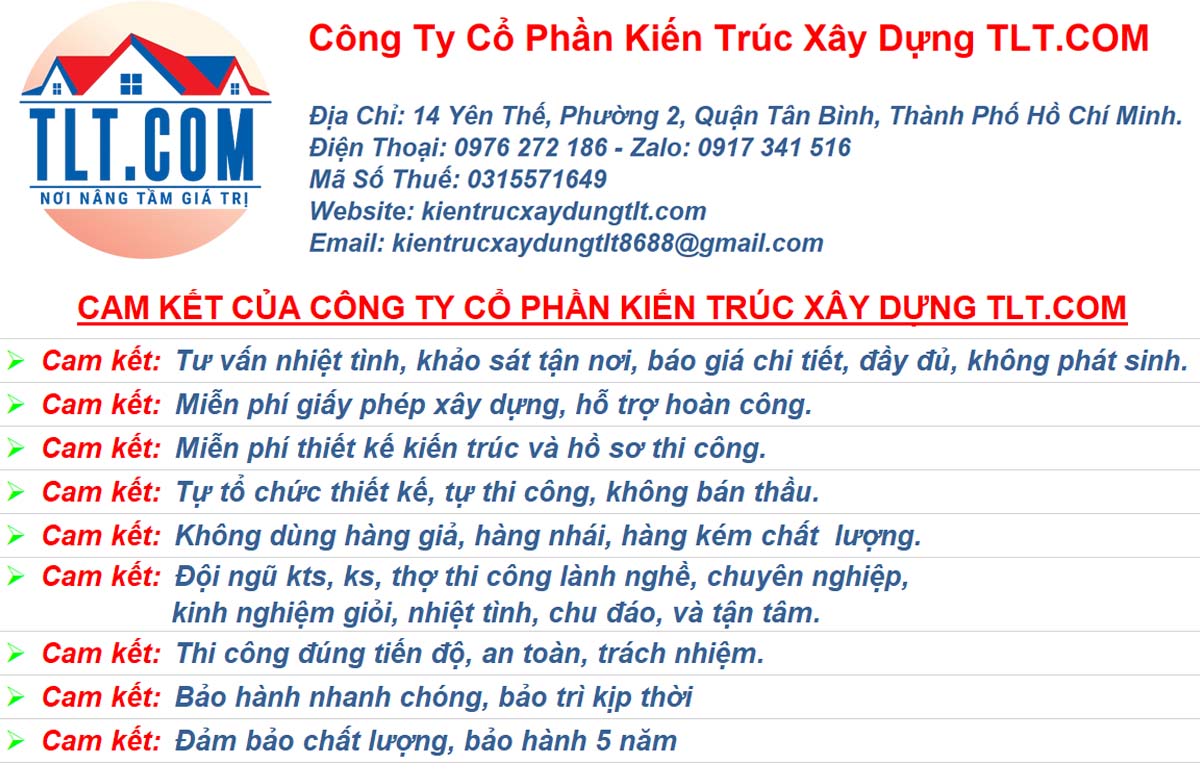 Cam kết về dịch vụ xây dựng nhà của TLT 