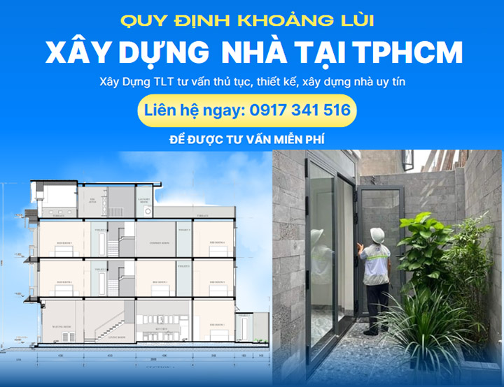 Khoảng lùi xây nhà tại TPHCM
