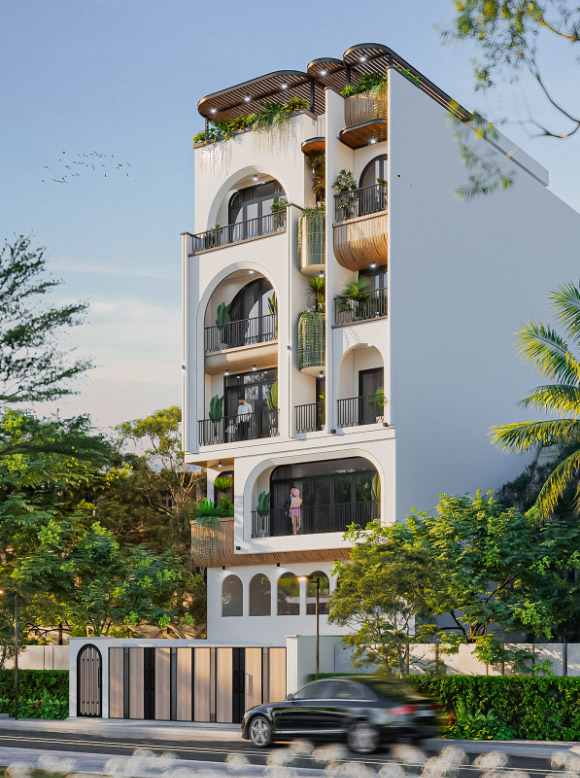 Mẫu nhà kết hợp kinh doanh căn hộ lý tưởng