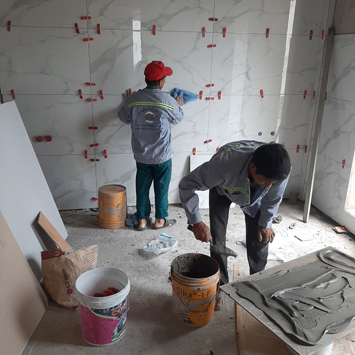 Thi công ốp lát gạch hoàn thiện nhà 
