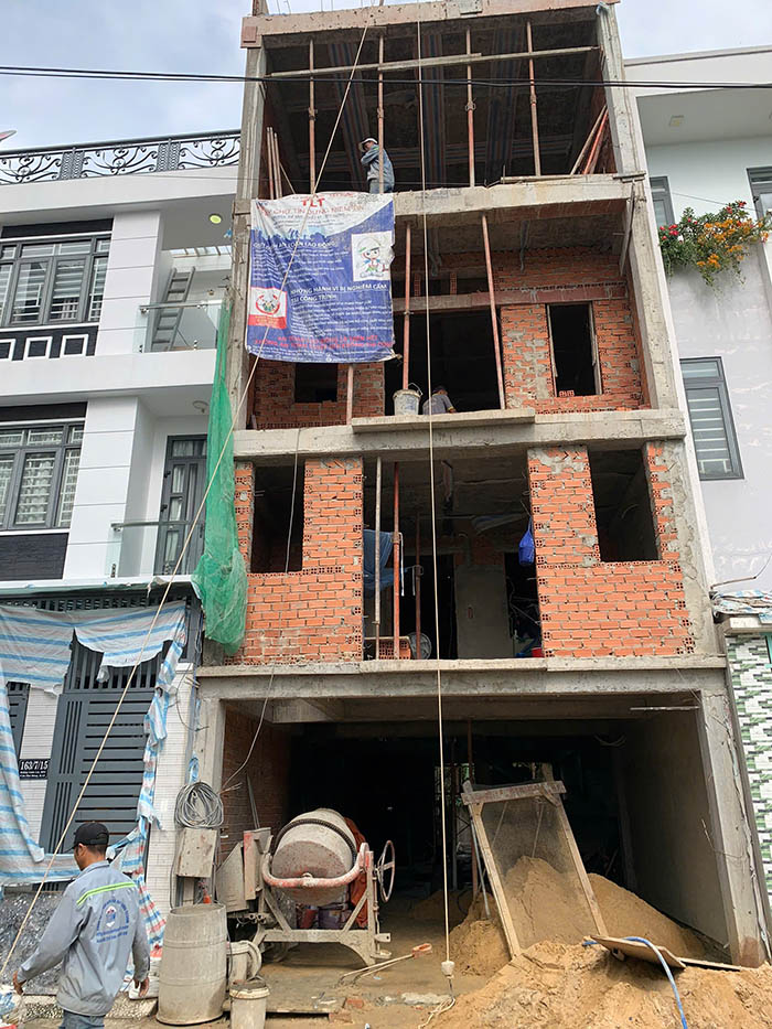Thi công phần thô căn nhà phố