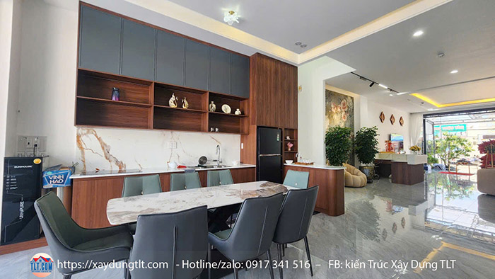 Không gian tầng trệt sau khi hoàn thiện 