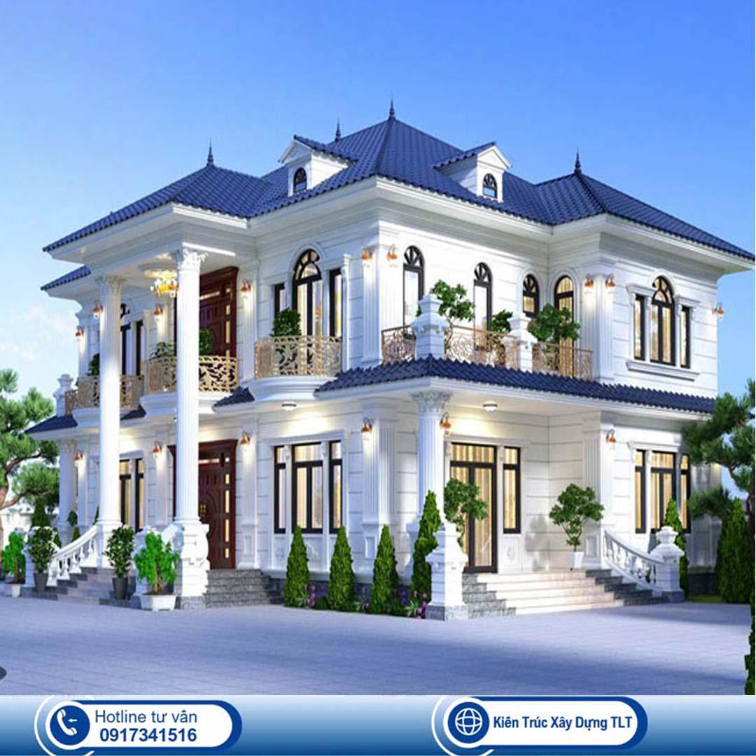 Biệt thự mái nhật 2 tầng kết hợp sân vườn