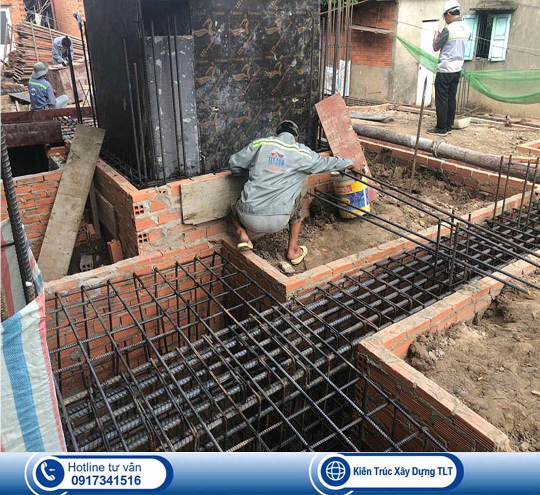 Thi công phần móng nhà phố kết hợp kinh doanh