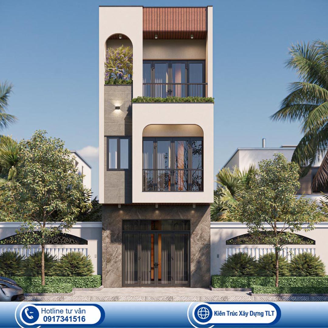 Chi phí xây nhà 1 trệt 2 lầu tại Tam Bình - Mẫu nhà phố hiện đại