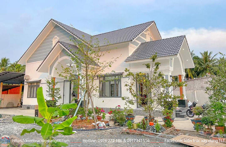 Thi công hoàn thiện nhà vườn mái thái tại Châu Đức 