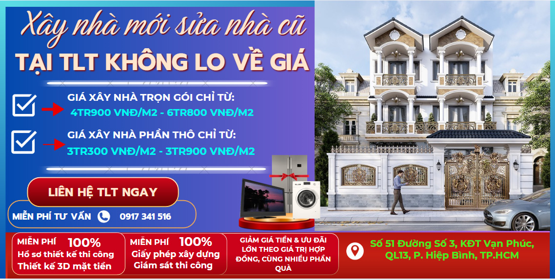 Giá xây nhà trọn gói kèm ưu đãi