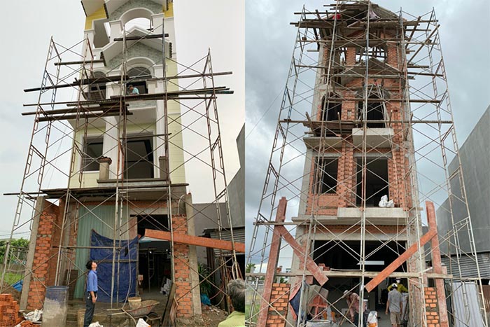 Dự án xây dựng nhà phố 4 tầng mái Thái tại Quận 12