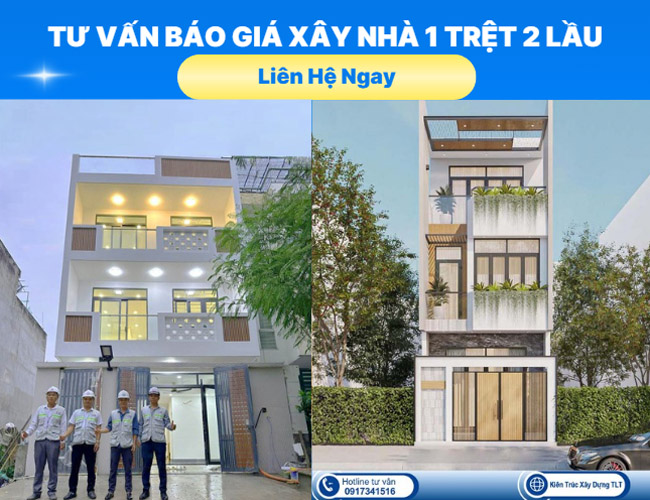 Chi phí xây nhà 1 trệt 2 lầu tại TPHCM và các tỉnh – Mẫu nhà 1 trệt 2 lầu đẹp 2025&2026 
