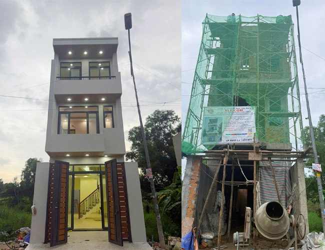 Dự án bàn giao nhà phố 1 trệt 2 lầu hiện đại tại Thủ Đức 