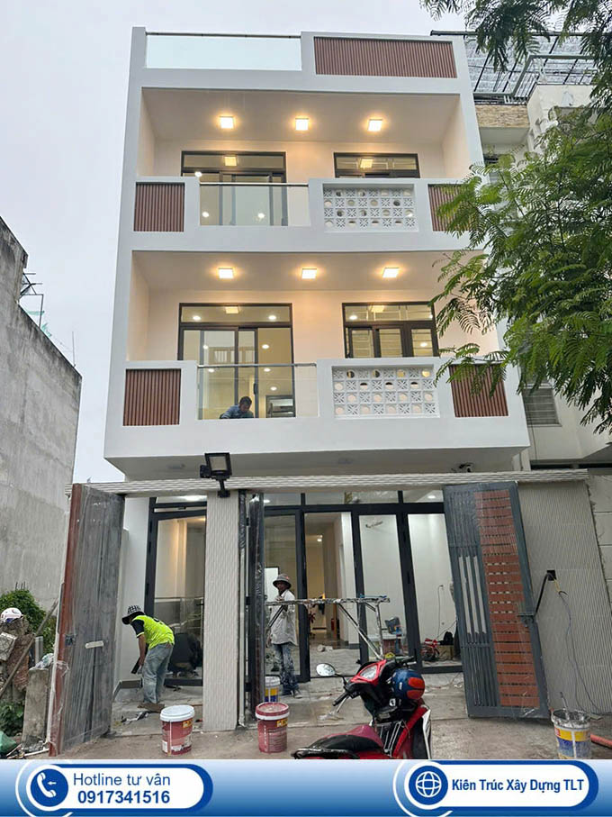 Thi công xây nhà phố 3 tầng kết hợp kinh doanh căn hộ dịch vụ 