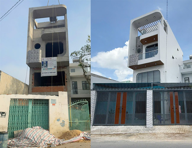 Bàn giao dự án nhà phố 1 trệt 1 lửng 2 lầu tại Củ Chi 