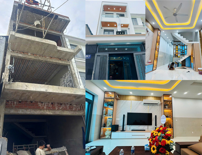 Bàn giao dự án xây nhà phố trọn gói tại Vũng Tàu – Công trình 1 trệt 2 lầu hiện đại