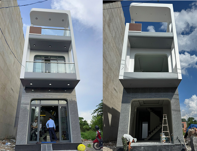 Bàn giao dự án xây nhà phố 3 tầng hiện đại Quận 12 