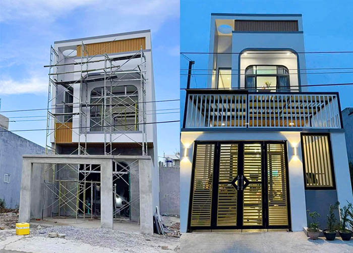Nhà phố 1 trệt 1 lầu hiện đại