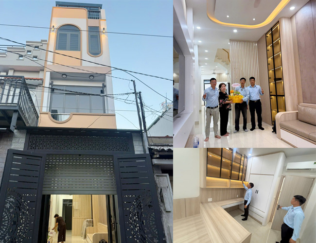 Bàn giao nhà phố 1 trệt 3 lầu tại Bà Điểm – TPHCM