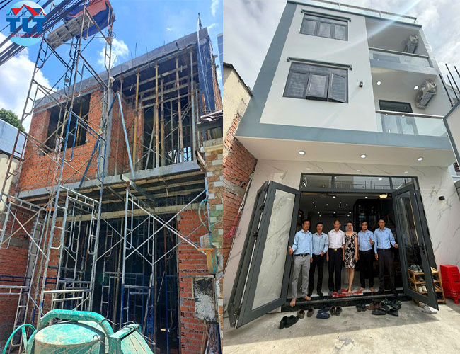 Bàn giao nhà phố hiện đại tại Bình Trưng TPHCM – Công trình trọn gói chìa khóa trao tay từ TLT 